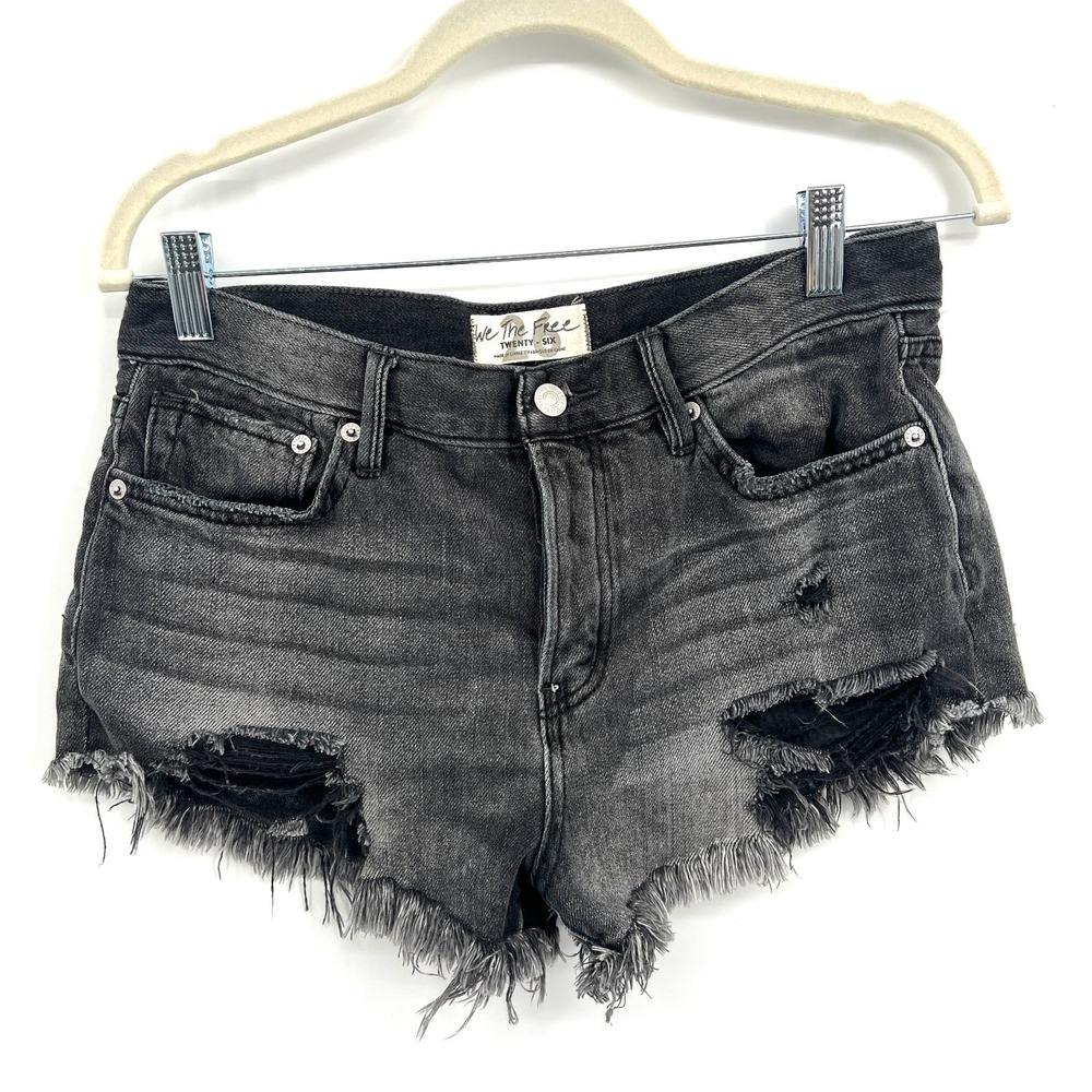 We the Free People Loving Good Vibrations shorts button fly festival boho 26‎